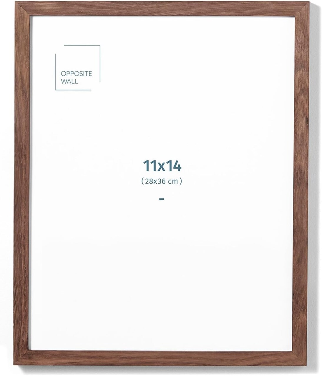 11x14 in - Dark Solid Oak Wood Picture Frame - Lightweight, Versatile & Shatterproof